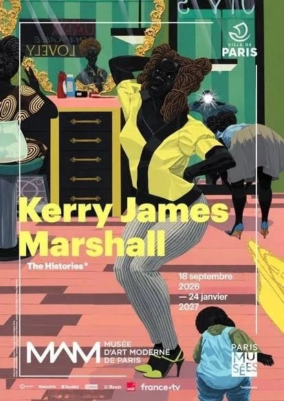 Affiche de l’exposition Kerry James Marshall au Musée d’Art Moderne de Paris.